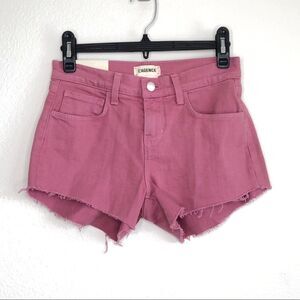 NEW L'AGENCE Audrey Mid-Rise Mi-Hauteur Denim Shorts Size 23
